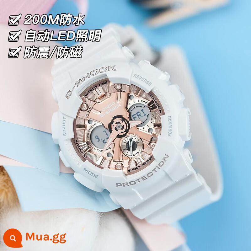 Đồng hồ CASIO kỳ lân thể thao nữ hoa anh đào hồng lưới đỏ chống thấm nước GMA-S110MP-4A1 NP SR - GMA-S120MF-7A2 màu trắng