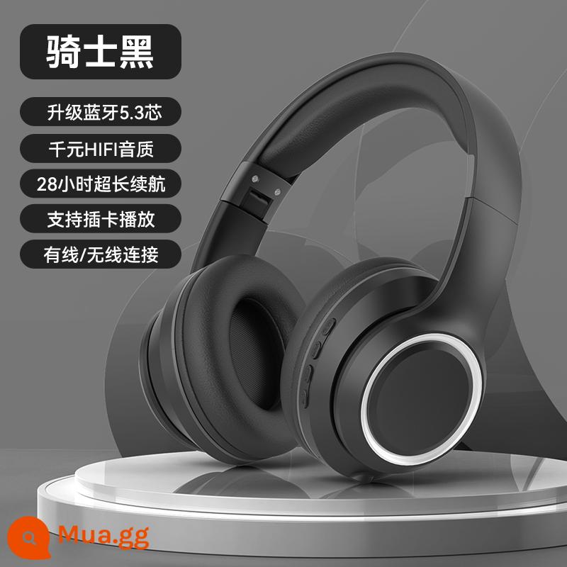 Trò chơi thể thao điện tử Tai nghe Bluetooth gắn trên đầu tai nghe không dây bao gồm tất cả các môn thể thao thích hợp cho điện thoại di động máy tính xách tay Sony - [Phiên bản Tongzhen] Đen - bịt tai thoải mái + không có hiệu ứng ánh sáng + dung lượng pin 1000