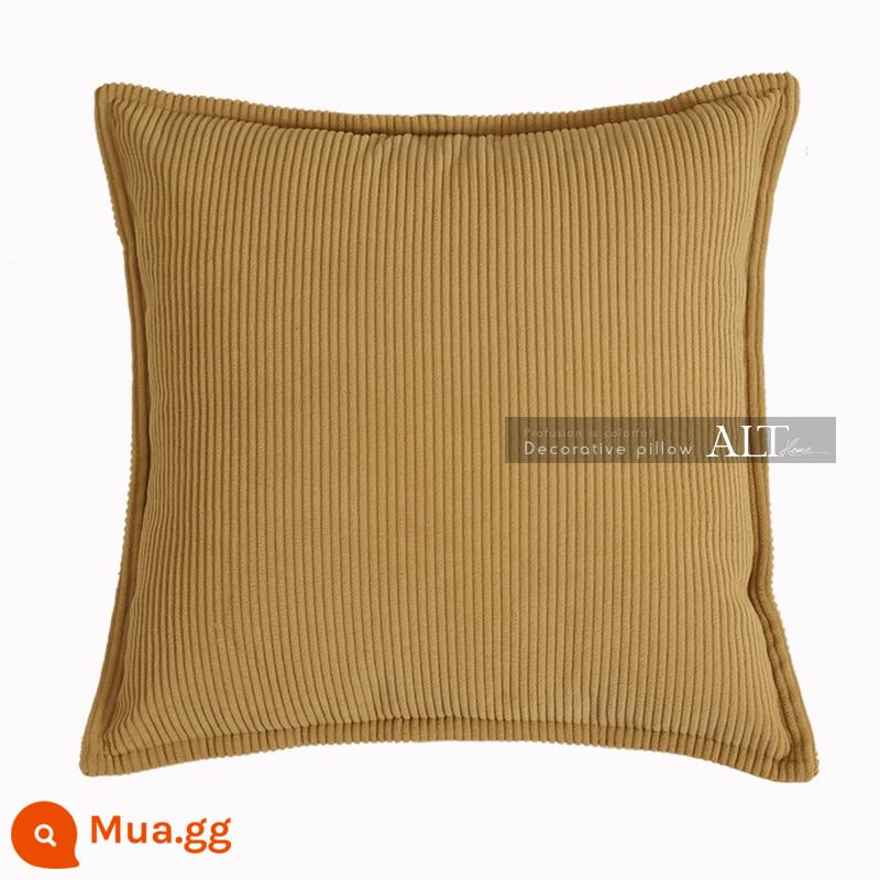 Gối sofa phòng khách nhẹ nhàng sang trọng, đệm đầu giường cao cấp, đệm lưng, vỏ đệm cửa sổ nhung kẻ, không lõi - gừng