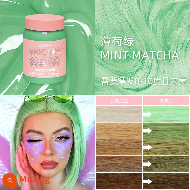 Thuốc nhuộm tóc Lime Crime Unicorn Kem thuốc nhuộm tóc Thuốc nhuộm tóc hợp thời trang Kem Neptune Red Pop Màu sắc nổi bật Tai treo thuốc nhuộm - Matcha bạc hà xanh bạc hà