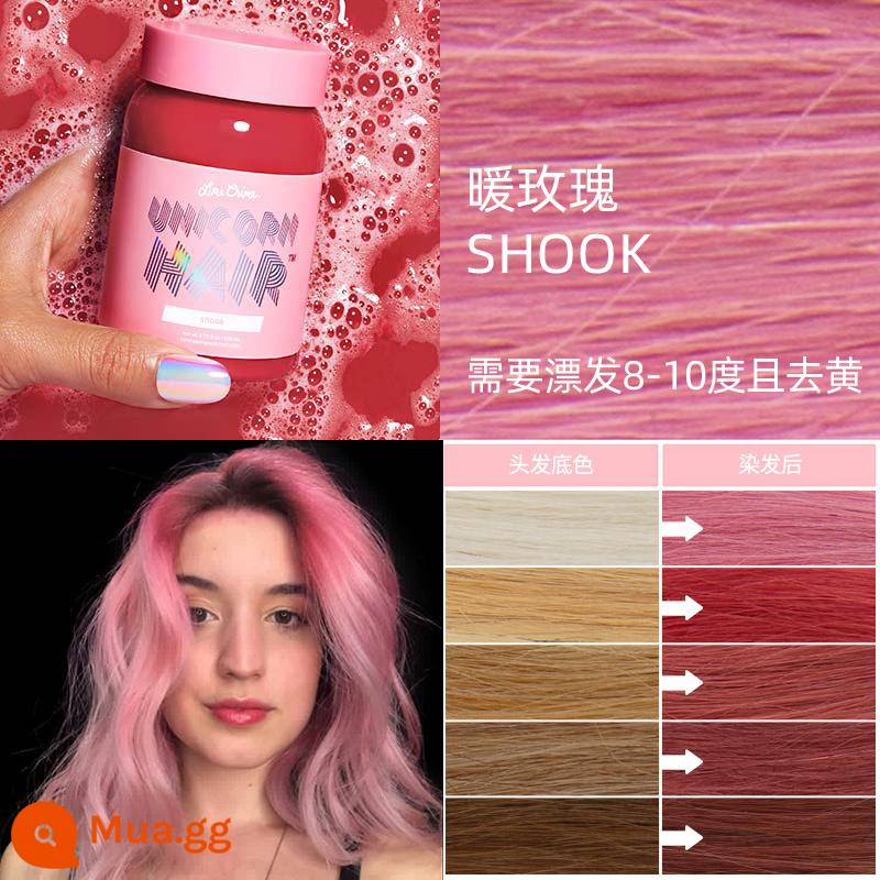 Thuốc nhuộm tóc Lime Crime Unicorn Kem thuốc nhuộm tóc Thuốc nhuộm tóc hợp thời trang Kem Neptune Red Pop Màu sắc nổi bật Tai treo thuốc nhuộm - sốc hoa hồng ấm áp