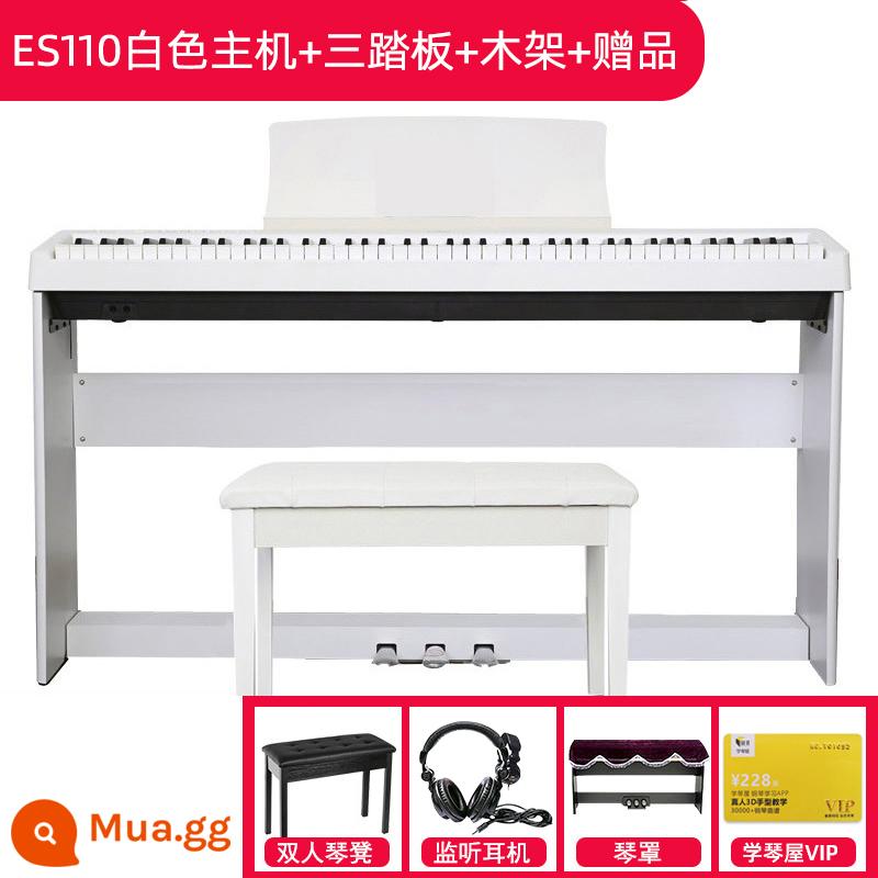 Đàn organ điện tử Kawai Đàn organ điện tử đàn piano cầm tay 88 phím Kawai ES110/ES120 Kawaii - Bộ chính ES110 màu trắng + ba bàn đạp + giá đỡ đàn piano nguyên bản + bộ quà tặng đầy đủ