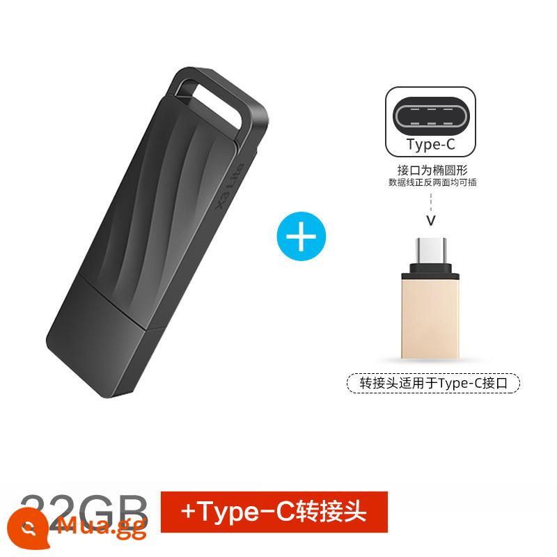 Lenovo X3 kim loại 32GU đĩa usb3.0 tốc độ cao văn phòng kinh doanh điện thoại di động máy tính cá nhân hóa chữ logo tùy chỉnh - Bộ chuyển đổi Type-c cho điện thoại di động 32G+