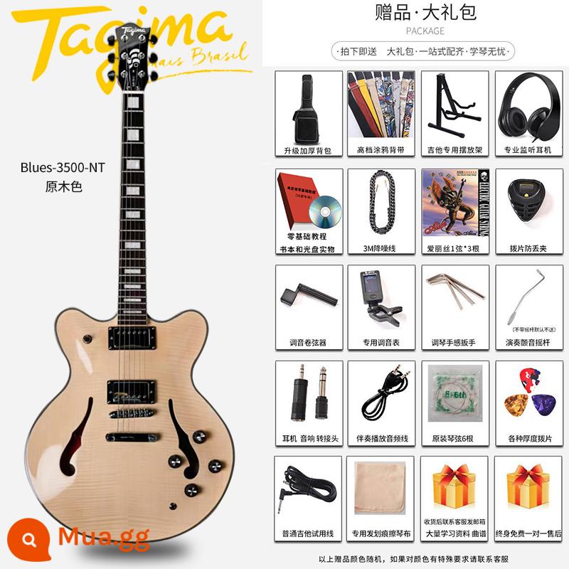 Tagima Tajima TG510 530 T635 Novice Người mới bắt đầu DW Bộ guitar điện chuyên nghiệp dành cho người lớn - Màu gỗ Blues 3500