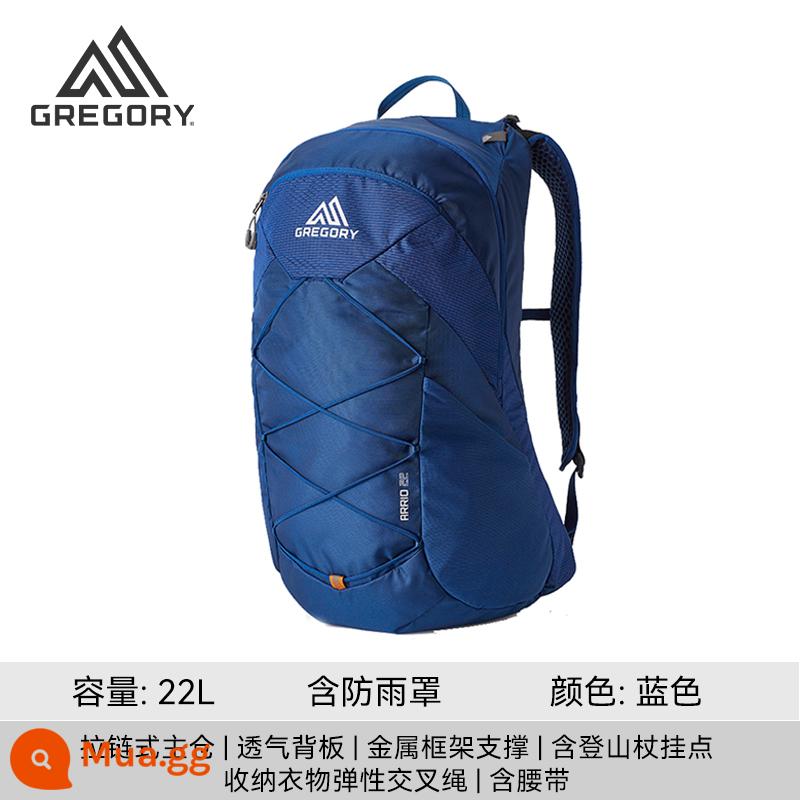 GREGORY Gregory 18L 22L Mountain ARRIO ba lô thoáng khí du lịch thể thao ngoài trời mùa hè - 22 lít - màu xanh