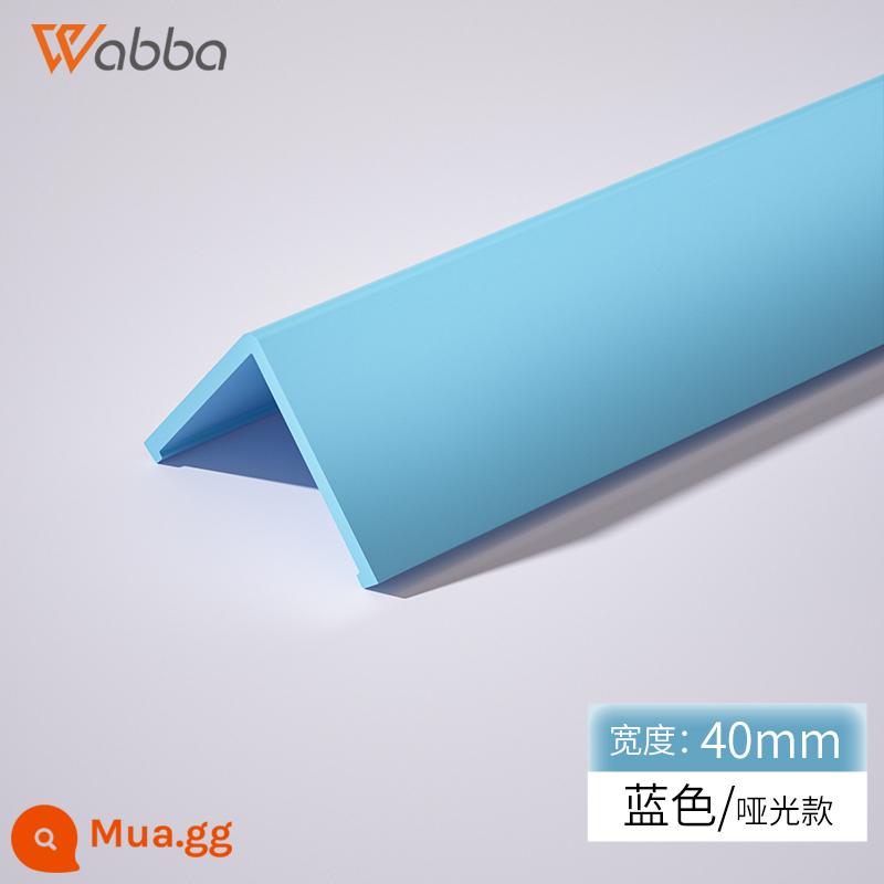 Dải bảo vệ góc tường PVC cực hẹp Dải chống va chạm Dải bảo vệ chống va chạm Dải bảo vệ góc Dải bảo vệ góc tường Gạch trang trí phòng khách Dải cạnh - Xanh da trời - rộng 4.0cm - dày 2mm