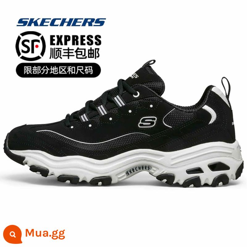 SKECHERS Nam Chính Thức Hàng Đầu Giày Thể Thao Gấu Trúc Màu Đen Và Trắng Cổ Điển Bố Giày Đế Dày Giày Chạy Bộ - [Bốn Mùa]/Đen