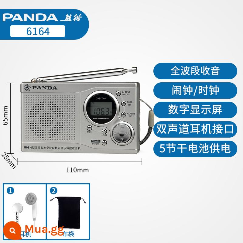 Đài phát thanh đặc biệt Panda 6169 dành cho người già bán dẫn di động toàn dải mới cho người già walkman - 6164[bao gồm cả tai nghe]