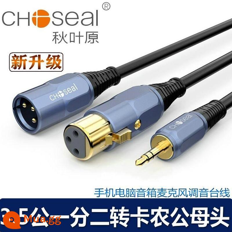 Cáp âm thanh Akihabara 3.5 đến XLR đực và cái Cáp loa cổng 3.5mm sang cổng XLR kép Bộ chuyển đổi micrô Bộ chuyển đổi micrô ba lõi nhỏ 3.5 sang xlr Bộ chuyển đổi micrô điện dung 3.5mm Cáp cân bằng Kalong - 3.5 biến XLR nam + XLR nữ QS3522