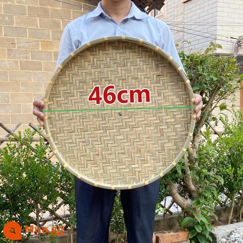 Tre dệt hàng trang trại tre rây không lỗ tròn lớn người quét dọn handmade tre mảng bám trang trí hộ gia đình giỏ phơi - Lớp tre xanh không xốp 46cm