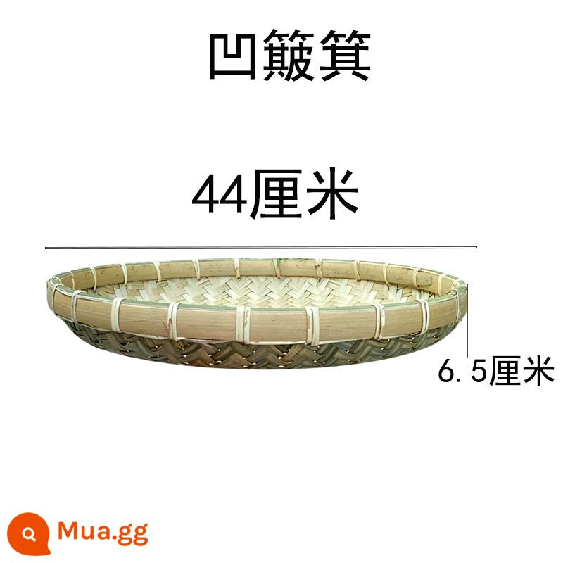 Tre dệt hàng trang trại tre rây không lỗ tròn lớn người quét dọn handmade tre mảng bám trang trí hộ gia đình giỏ phơi - Thùng rác lõm không xốp 44cm