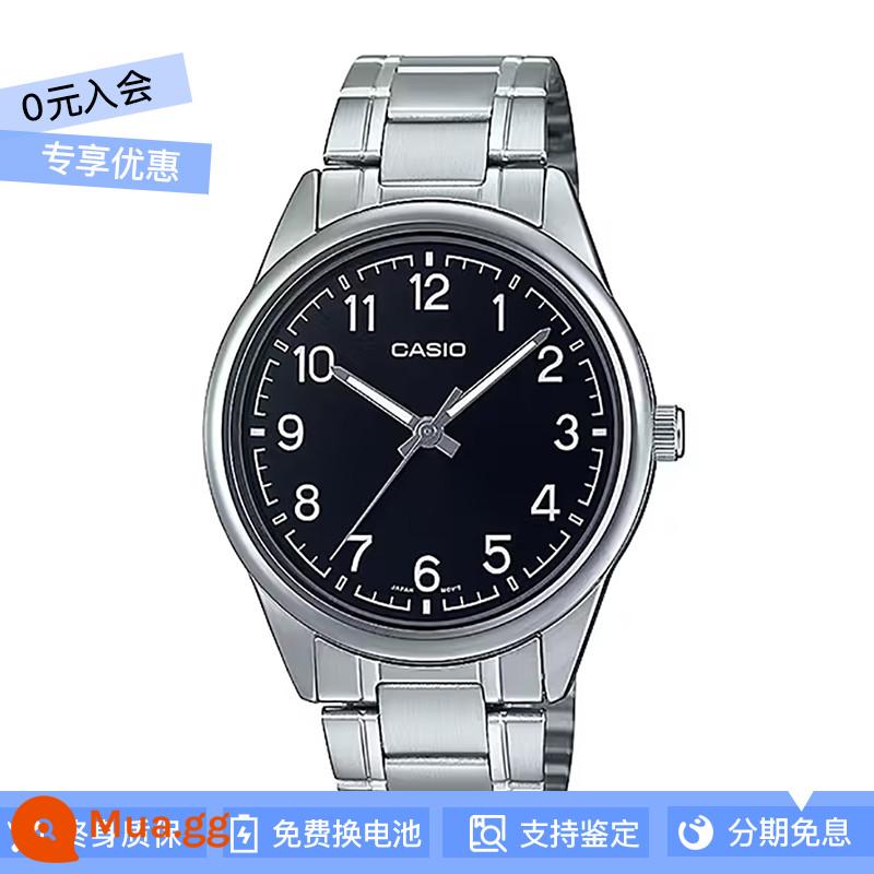 Đồng hồ CASIO chính hãng nam mặt số lớn con trỏ đơn giản dây thép không thấm nước MTP-1303 gửi thư trực tiếp từ nước ngoài - MTP-V005D-1B4