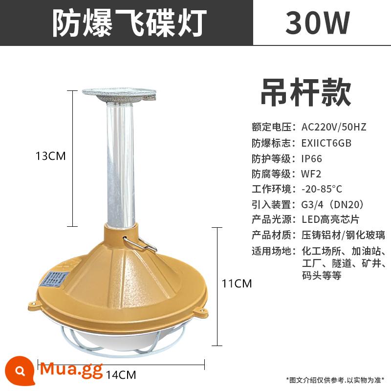 Đèn LED chống cháy nổ đèn công nghiệp và khai thác mỏ Đèn chiếu sáng nhà kho chống cháy nổ 100W đèn chống cháy nổ trạm xăng đèn chùm chụp đèn - Đèn đĩa bay chống cháy nổ [LED30W] gắn trên cần