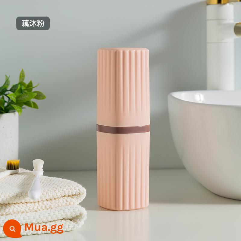 Du Lịch Di Động Nước Súc Miệng Cốc Sinh Viên Cặp Đôi Rửa Bộ Bàn Chải Đánh Răng Cốc Đánh Răng Cốc Đựng Bàn Chải Đánh Răng Lưu Trữ Hộp Dán - Kích thước thực tế-hai cốc-bột