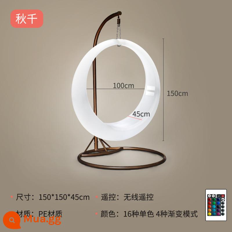 Mùa thu phát sáng ngoài trời hàng ngàn đèn trang trí đèn LED Villa Garden Garden Solar Multiplayed Ghế Net Red Punch Card Moon - Xích đu 150 cm + móc treo tròn, không miễn phí vận chuyển