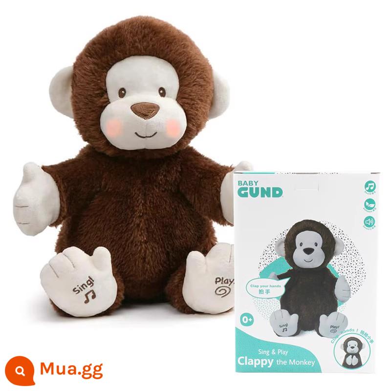 Bé Gund Phoebe Voi Peekaboo Bé Sang Trọng Búp Bê Gấu Voi Búp Bê Trẻ Em Đậu Nành Đồ Chơi - [Khỉ nhỏ vỗ tay] Chức năng: ca hát, nói chuyện, áp dụng 0M+