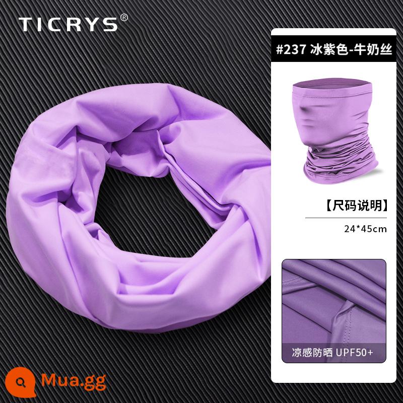 TICRYS Ngoài Trời Khăn Quàng Cổ Nam Mùa Hè Phần Mỏng Magic Turban Băng Lụa Nam Mặt Nạ Chống Nắng Khăn Choàng Đi Xe Đạp Cho Nữ - #237-Tím băng [lụa sữa, thấm mồ hôi và nhanh khô]