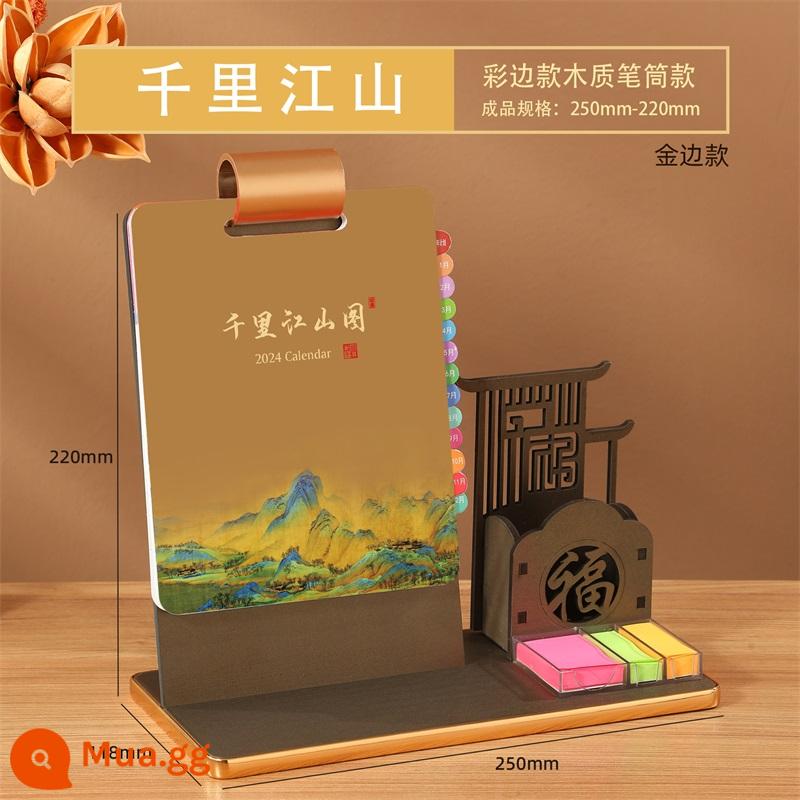 Lịch để bàn bằng gỗ tùy chỉnh 2024 Năm con Rồng Sáng tạo Máy tính để bàn Notepad Văn phòng Đơn giản Nhỏ Tươi Kế hoạch 2023 Phong cách này Lịch Trang trí Công ty Tùy chỉnh LOGO Quảng cáo Không gian Hộp đựng Bút Lịch Tùy chỉnh - Gỗ Vàng Đen Phnom Penh - Qianli Jiangshan - Z+ Ghi Chú Post-it