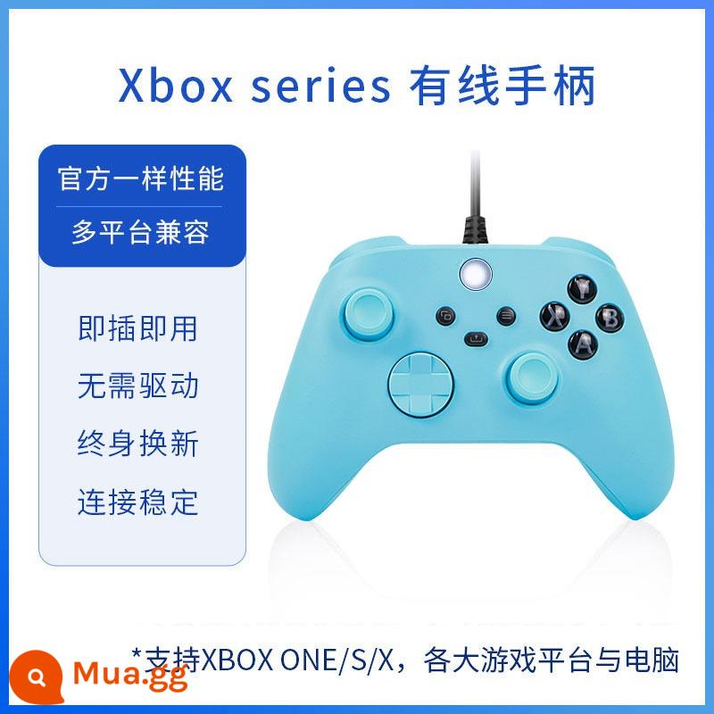 SF Spot phù hợp với dòng tay cầm Microsoft Xbox có dây nguyên bản, tay cầm phiên bản máy tính PC xsx thế hệ thứ hai Elite Shock Horizon 5 phích cắm hơi nước đôi dòng - [Bộ điều khiển có dây sê-ri Xbox] chính hãng màu xanh da trời Gia hạn trọn đời