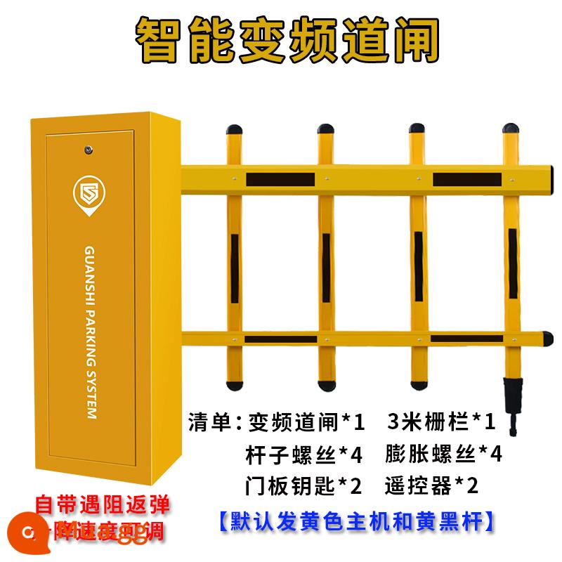 Máy hàng rào bãi đậu xe kiểm soát truy cập cộng đồng cột hạ cánh nâng điện hàng rào máy bảo vệ cửa xe điều khiển từ xa chặn thẳng hàng rào máy máy - [DC không chổi than] Chứa hàng rào dày 3 mét [tốc độ nâng có thể điều chỉnh]