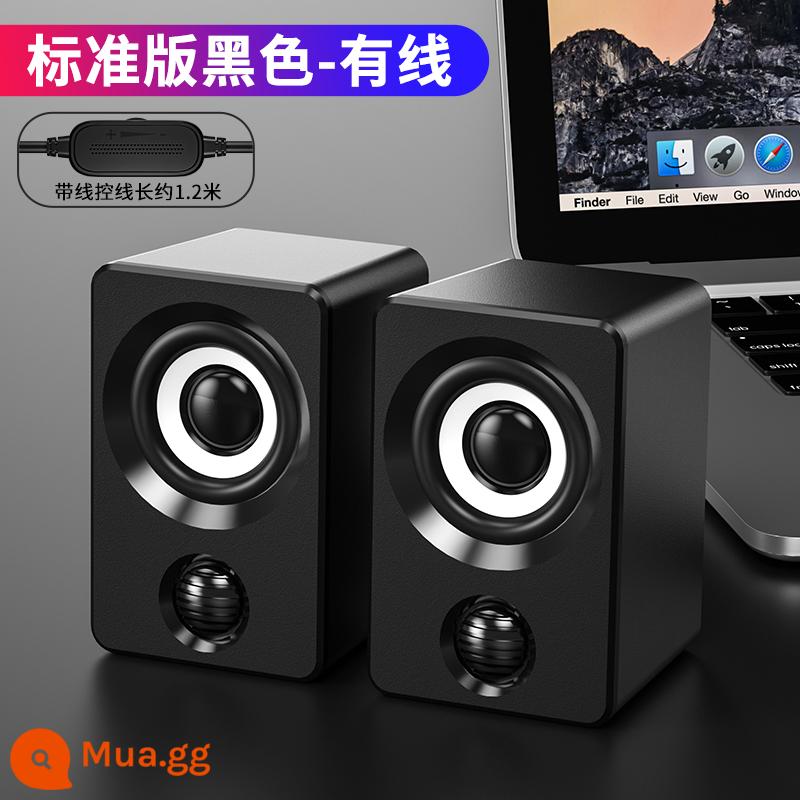 Âm thanh máy tính chất lượng cao loa nhỏ máy tính để bàn máy tính xách tay loa siêu trầm Bluetooth có dây tại nhà loa ngoài máy tính để bàn loa mini nhỏ thích hợp cho HP Lenovo Xiaomi Huawei Impact - Phiên bản tiêu chuẩn màu đen (điều chỉnh bằng dây★hiệu ứng âm thanh gây sốc★cáp 1,2m)