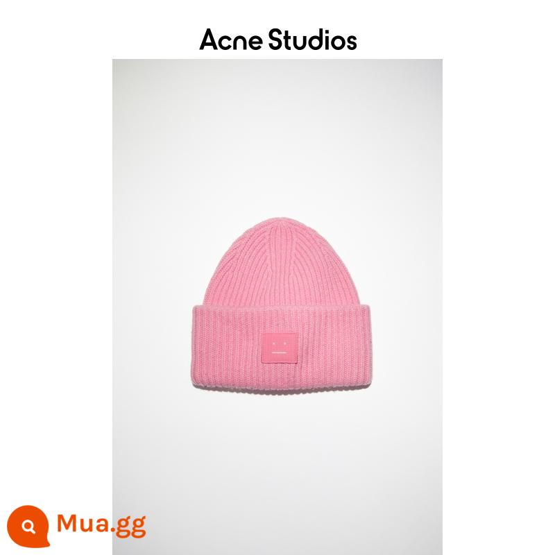 Acne Studios Unisex Biểu cảm khuôn mặt Mặt cười Mũ len Mũ len Mũ len Mũ lạnh Mũ lạnh - bong bóng màu hồng