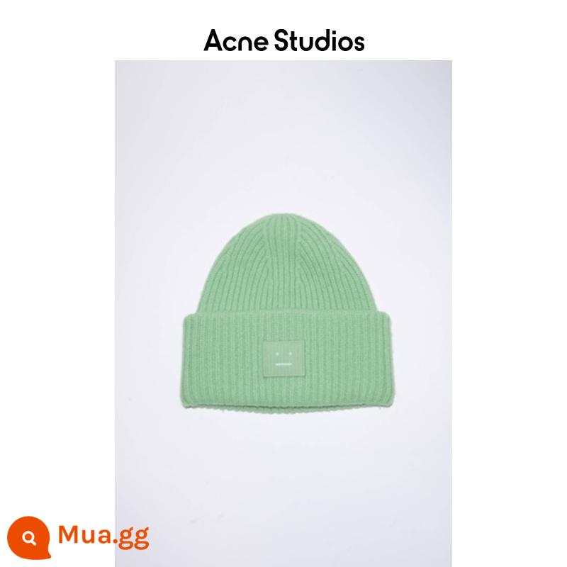 Acne Studios Unisex Biểu cảm khuôn mặt Mặt cười Mũ len Mũ len Mũ len Mũ lạnh Mũ lạnh - Xuân xanh