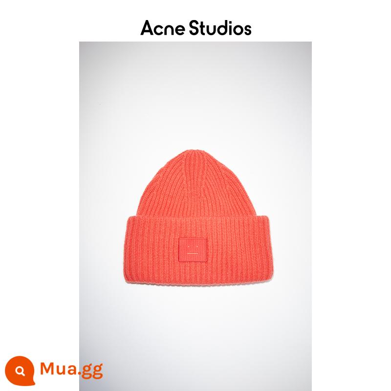 Acne Studios Unisex Biểu cảm khuôn mặt Mặt cười Mũ len Mũ len Mũ len Mũ lạnh Mũ lạnh - màu đỏ