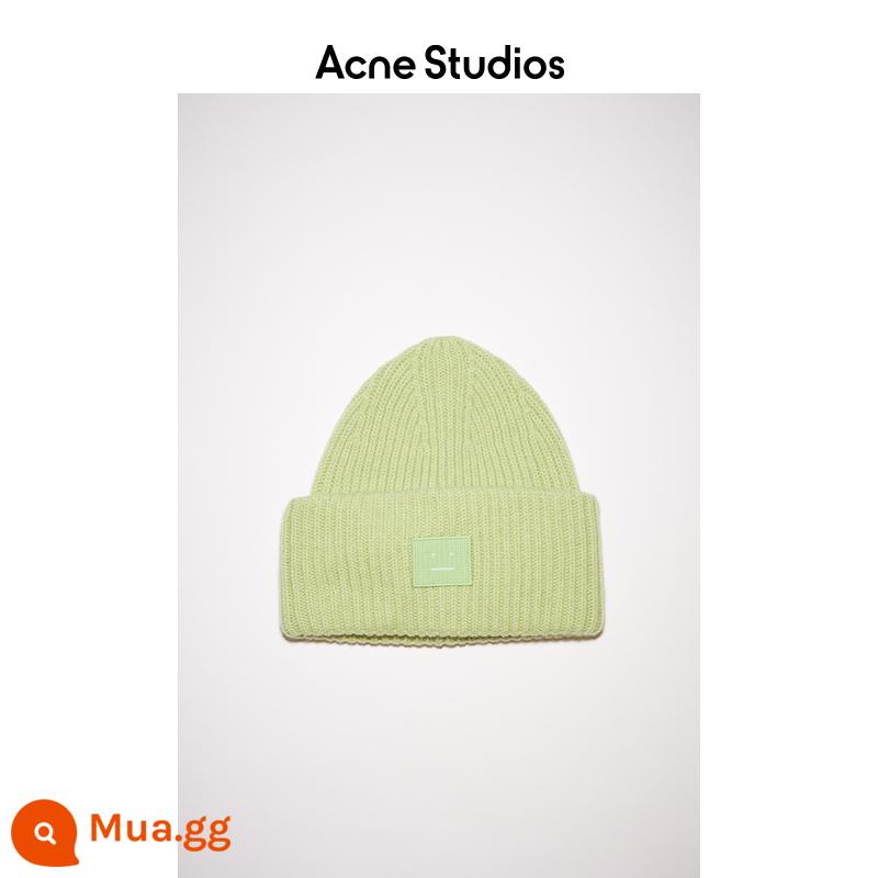 Acne Studios Unisex Biểu cảm khuôn mặt Mặt cười Mũ len Mũ len Mũ len Mũ lạnh Mũ lạnh - màu xanh lợt