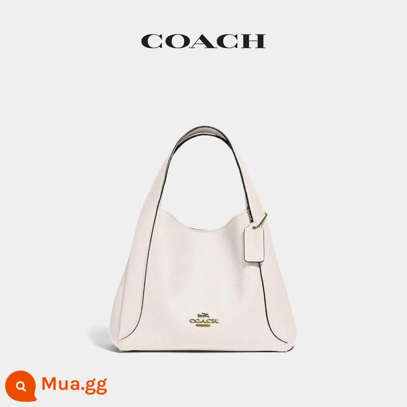 COACH/COACH logo cổ điển Túi xách hình bán nguyệt HADLEY số 21 - Phần cứng bằng đồng thau/Trắng hồng (Da bò)