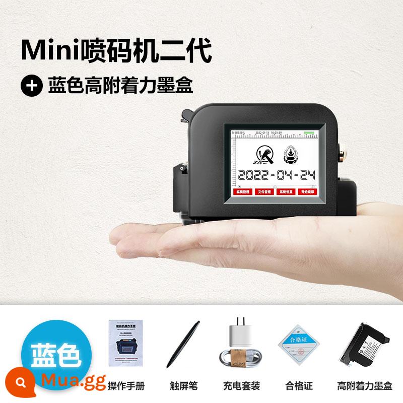 Chuangpu MP10 máy in phun khô nhanh mini cầm tay mã hóa ngày sản xuất nhỏ cầm tay phông chữ lớn và ký tự lớn hướng dẫn sử dụng hình ảnh máy nhãn Mã QR mã số lô mã số - Máy in phun (chiều cao phông chữ 12,7MM) + hộp mực màu xanh