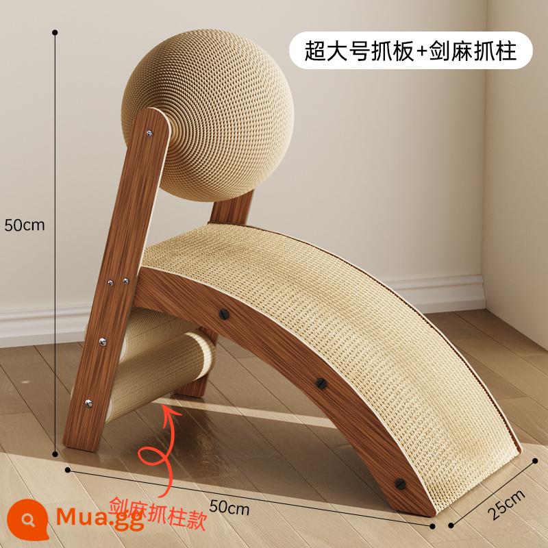 Bảng cào mèo chống mài mòn và không đổ dọc sisal bảng vuốt mèo đồ chơi mèo chống trầy xước tự phục hồi giúp giải tỏa sự nhàm chán máy mài móng vuốt mèo - Trụ Sisal được nâng cấp [Kích thước cực lớn - Mèo dưới 20 cân có thể bắt được]