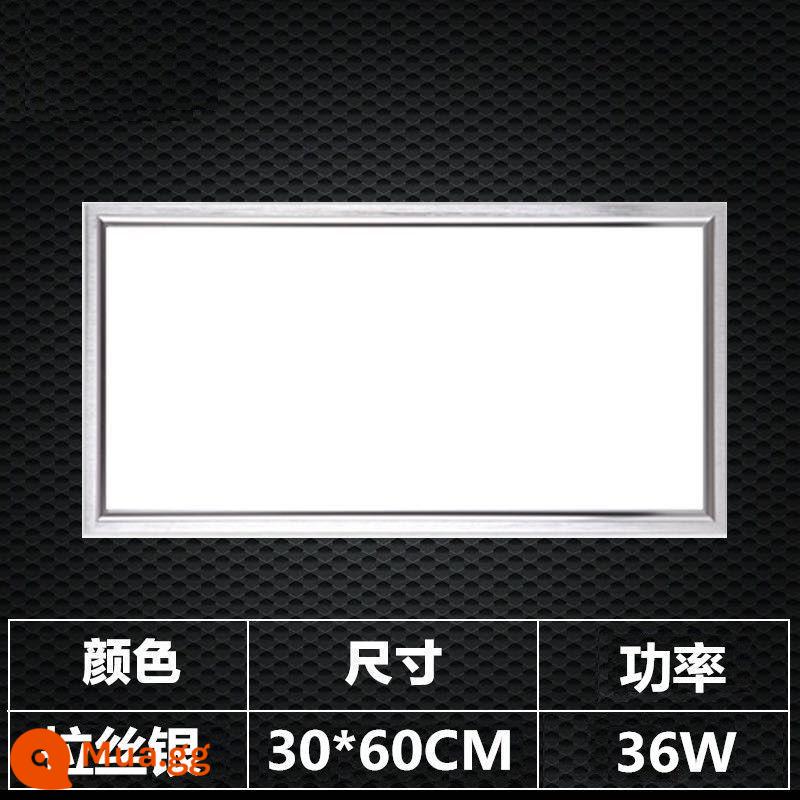 Tích hợp đèn LED âm trần nhà bếp bột phòng ánh sáng bằng nhôm hình tam giác nhúng 30x30x60x300x600 đèn phẳng - 300*600 bạc chải 36W