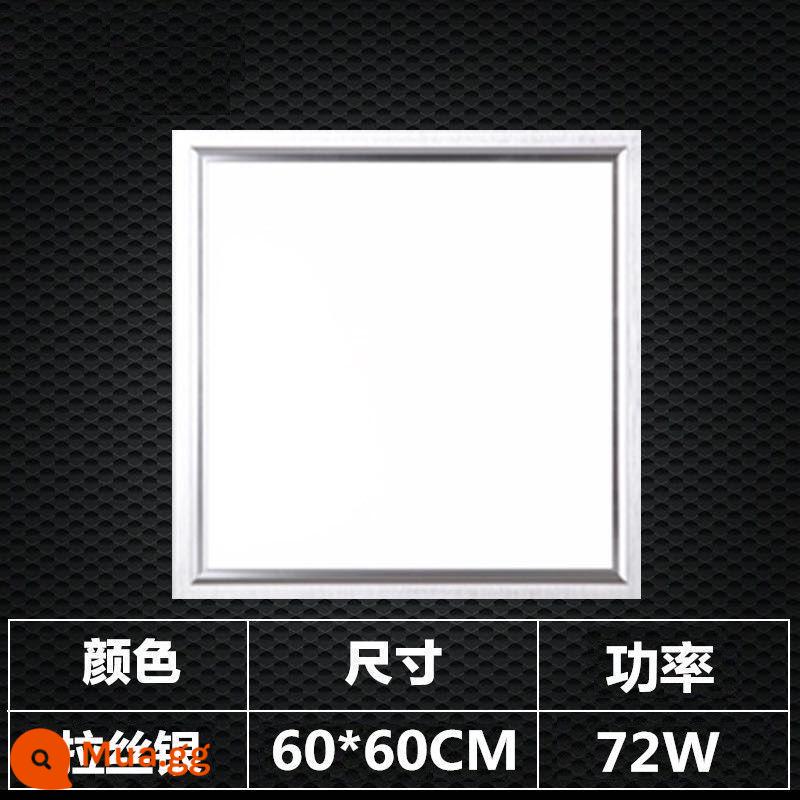 Tích hợp đèn LED âm trần nhà bếp bột phòng ánh sáng bằng nhôm hình tam giác nhúng 30x30x60x300x600 đèn phẳng - Bạc chải 600*600 72W