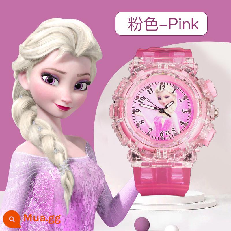 Đồng Hồ Điện Tử Trẻ Em Dạ Quang Frozen Aisha Đồng Hồ Cô Gái Hoạt Hình Công Chúa Aisha Đồ Chơi Cho Trẻ Em Bé Gái 3 Tuổi - Bột đá tuyết loại A (chống thấm nước và chống rơi + chuyển động nhập khẩu + hàng chính hãng)