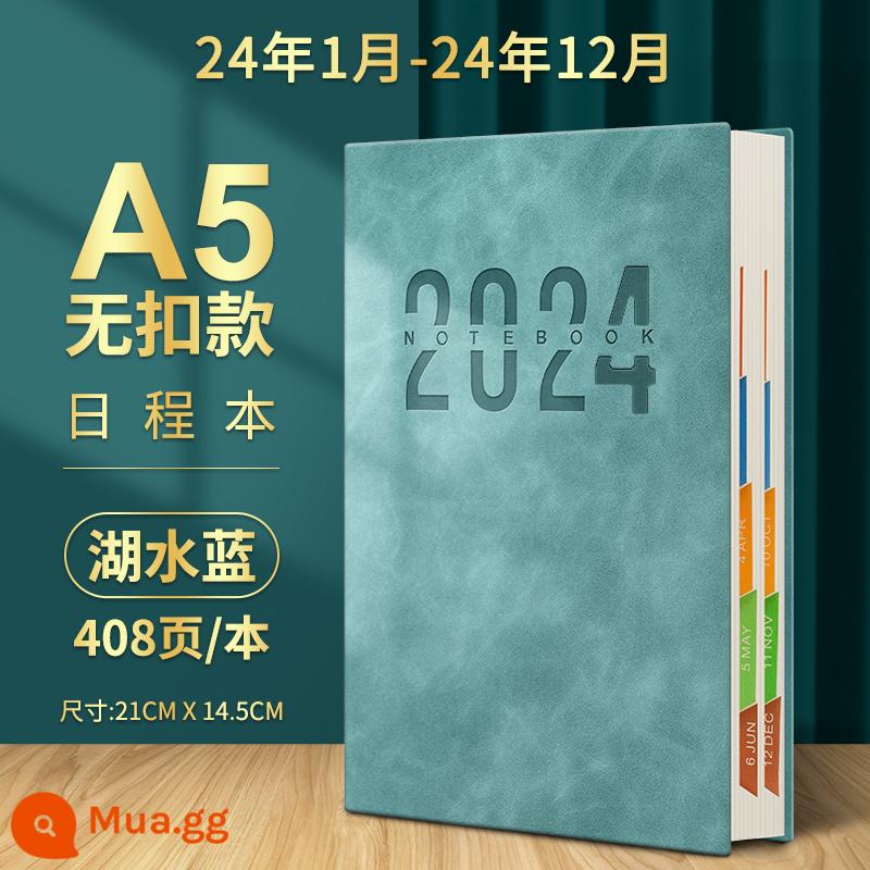 2023 sổ lịch trình thẻ nhật ký quản lý thời gian 365 ngày hàng ngày lên kế hoạch bảng này một ngày một trang lịch sổ tay phụ sổ tay tài khoản sổ tay hiệu quả sổ tay nhật ký công việc tùy chỉnh notepad - (Chương trình nghị sự) Không khấu trừ Lake Water Blue 408 trang