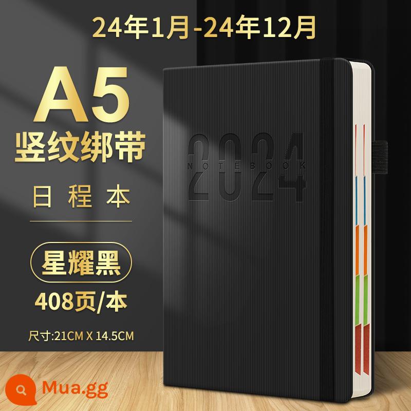 2023 sổ lịch trình thẻ nhật ký quản lý thời gian 365 ngày hàng ngày lên kế hoạch bảng này một ngày một trang lịch sổ tay phụ sổ tay tài khoản sổ tay hiệu quả sổ tay nhật ký công việc tùy chỉnh notepad - (Chương trình nghị sự) Dây đeo sao đen 408 trang