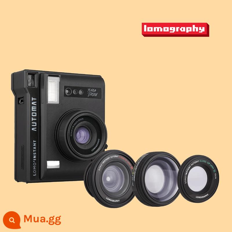 Lomo'Instant Automat Le Magic máy ảnh Polaroid tự động retro chụp ảnh một lần Giấy ảnh 3 inch - Phiên bản bộ ba ống kính màu đen tuyền cổ điển (không bao gồm pin và giấy ảnh)