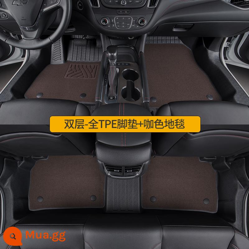 Thích hợp cho Chevrolet Mai Rui Bao xl thảm lót sàn 16-2022 bao quanh hoàn toàn Mai Rui Bao xl chuyên dụng tpe chống nước ô tô - Thảm trải sàn 2 lớp TPE + thảm nâu