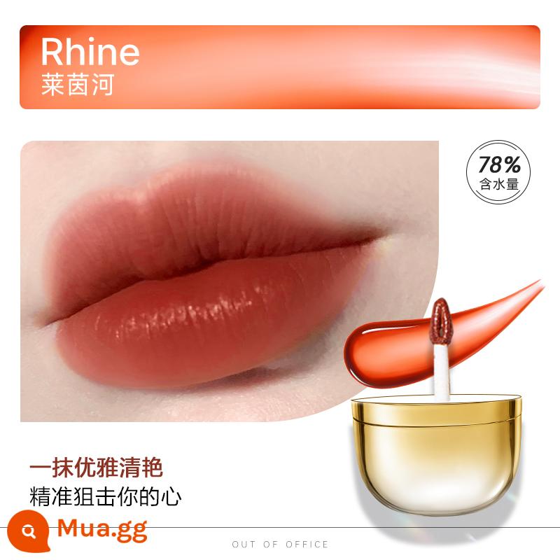 [Sản phẩm mới] Son dưỡng môi OUTOFOFFICE Water-to-Matte Matte Lâu trôi Màu trắng Lip Glaze Son môi chống dính cốc - Sông Rhine Rhine [Da vàng] Nên dùng