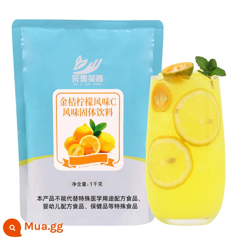 Bộ sưu tập bột nước ép có hương vị trà 1kg nước giải khát pha chế đồ uống rắn phục vụ túi nguyên liệu thương mại - Bột chanh quất