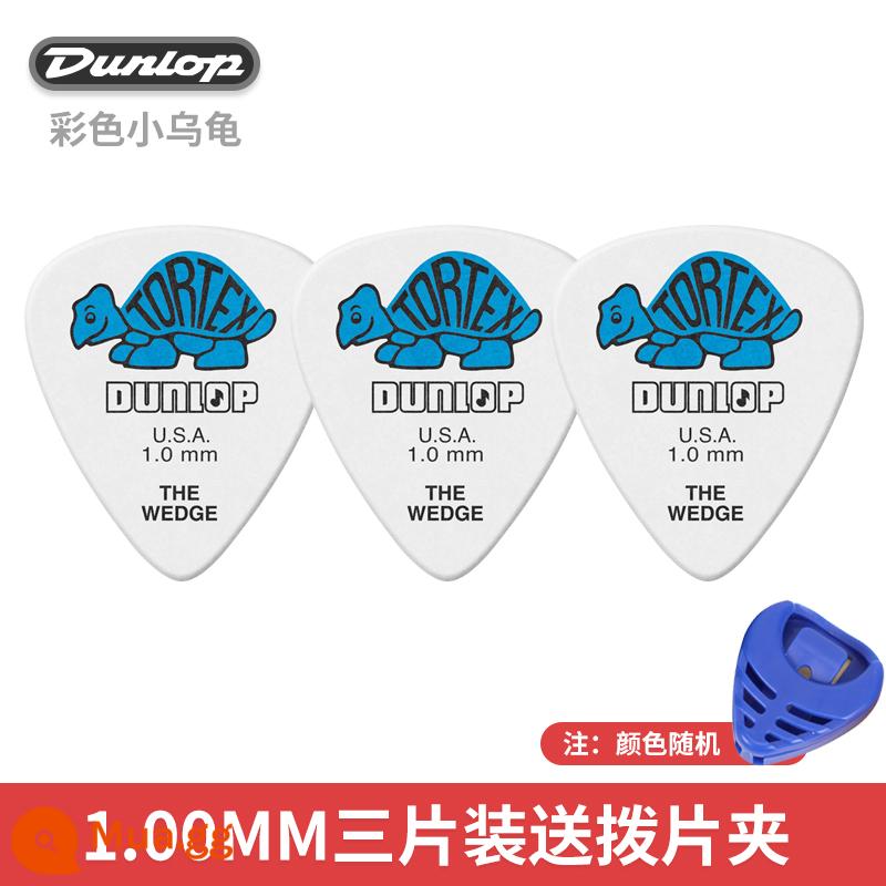 Dunlop Mái Chèo Dunlop 478R Con Rùa Nhỏ Đàn Guitar Mái Chèo Tốc Độ Bom Chống Trơn Trượt Dân Gian Đàn Guitar Điện Mùa Xuân Mảnh - [Gói Ba] Rùa Nhỏ Đầy Màu Sắc 1.00mm + Kẹp Chọn Miễn Phí