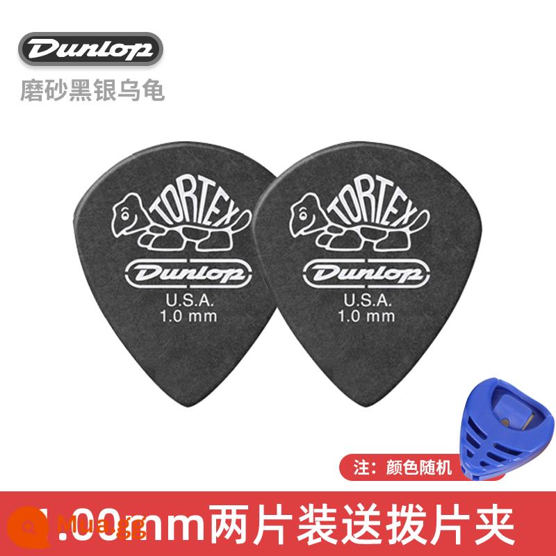 Đàn Guitar Điện Dunlop Dunlop Jazz3 Pick Little Turtle Jazz 3 Pick Guitar Chính Hãng Speed ​​Spring - [2 cái] Rùa 1,00mm mẫu JAZZ III + kẹp gắp