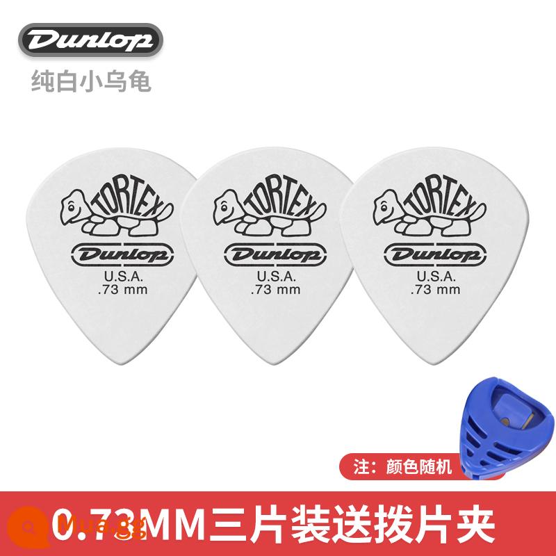 Dunlop Mái Chèo Dunlop 478R Con Rùa Nhỏ Đàn Guitar Mái Chèo Tốc Độ Bom Chống Trơn Trượt Dân Gian Đàn Guitar Điện Mùa Xuân Mảnh - [Gói ba chiếc] Rùa trắng tinh khiết 0,73mm + kẹp gắp miễn phí