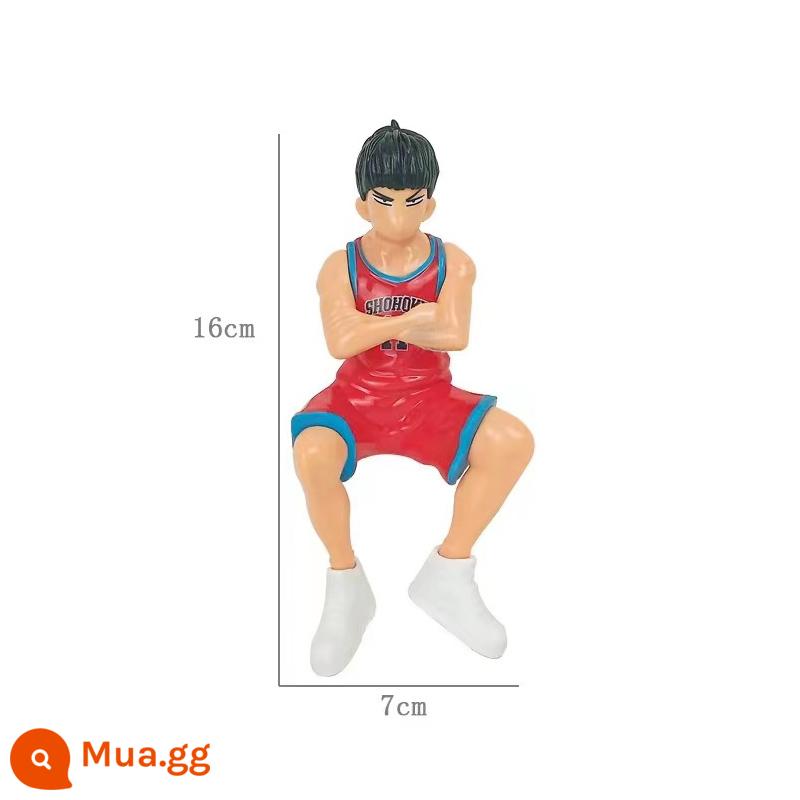 Thời gian ngọt ngào ~ Slam Dunk Trang trí bánh Bóng rổ Cậu bé Cậu bé Trang trí sinh nhật PVC Rắn Rukawa Maple - [Nhựa] Cây phong Rukawa [5 miếng]