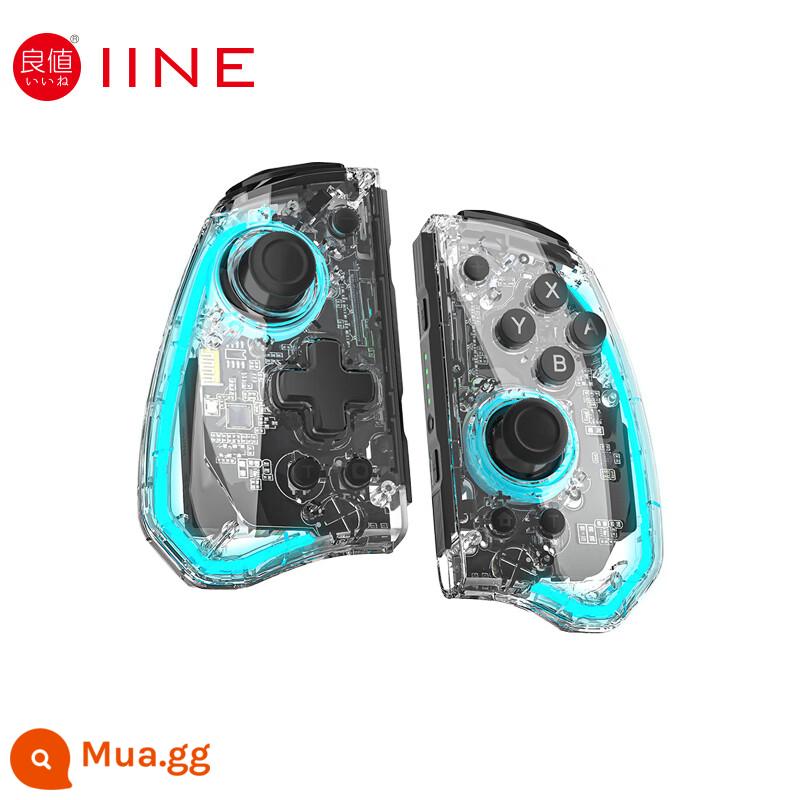 Giá trị tốt phù hợp cho Nintendo switch Tay cầm OLED joycon elite Thiết kế chương trình vĩ mô Vòng kim loại rocker ALPS Bộ điều khiển trái và phải Bluetooth không dây Phụ kiện NS phun hai người - Elite Transparent-L736 thế hệ thứ hai