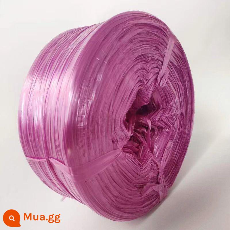 Dây ràng buộc bằng nhựa xé màng ràng buộc dây nylon cỏ cói túi dây bó cỏ dây bao bì dây sợi dây trắng dây - Màu đỏ tím, rộng 4cm, 5kg một cuộn (đĩa lớn)