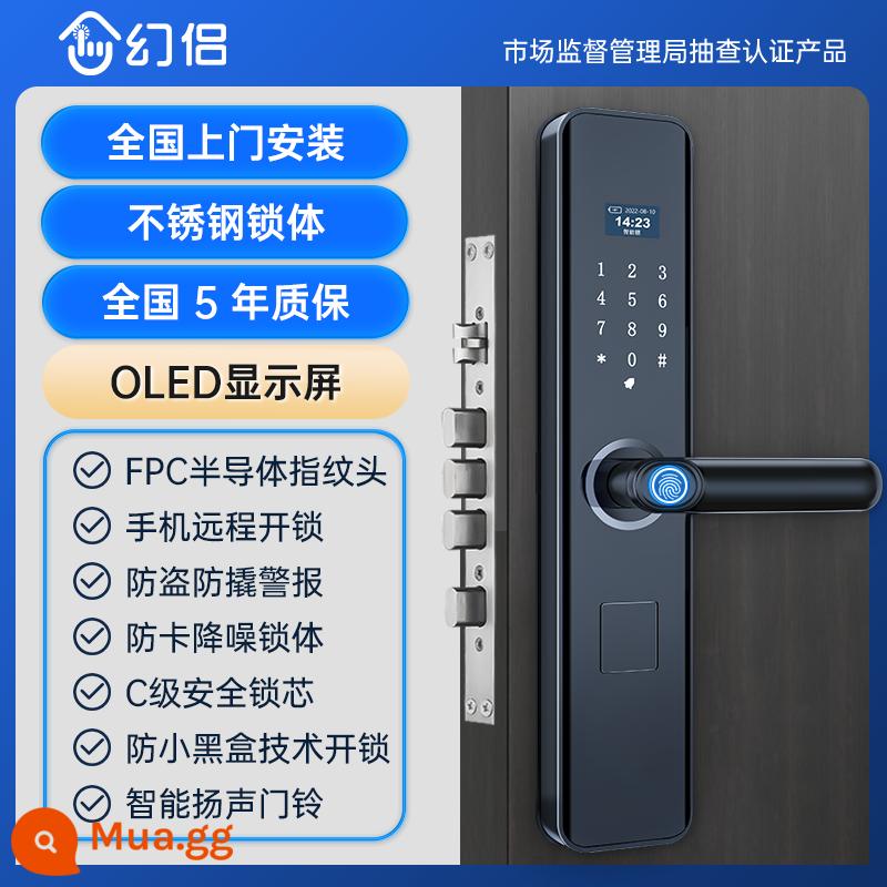 Magic đối tác khóa vân tay tại nhà chống trộm cửa khóa điện tử khóa cửa thông minh khóa mật khẩu khóa cửa khóa thông minh top 10 thương hiệu - Thân khóa im lặng bằng thép không gỉ + chuông cửa thông minh + màn hình OLED + bảo hành 5 năm lắp đặt tận nơi