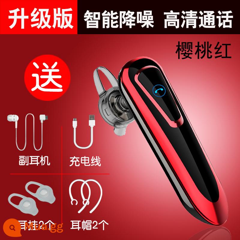 Tai nghe bluetooth không dây cao cấp SF pin siêu khủng 2022 mới Huawei thích hợp chạy xe Apple vivo - Màu đỏ anh đào [thời gian đàm thoại 60 giờ] Chất lượng âm thanh HD + đeo không đau