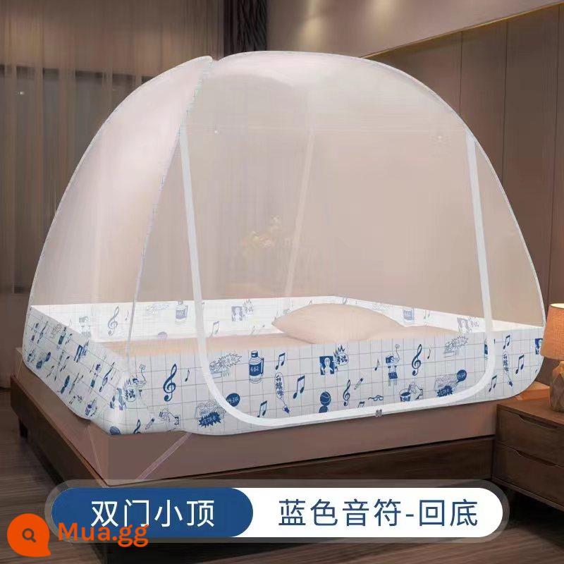 Mùng mới 2023 không cần lắp đặt yurt home phòng ngủ trẻ em 1m 5 giường ký túc xá sinh viên 1.2m gấp gọn - Lưu ý cửa đôi nhỏ màu xanh phía trên